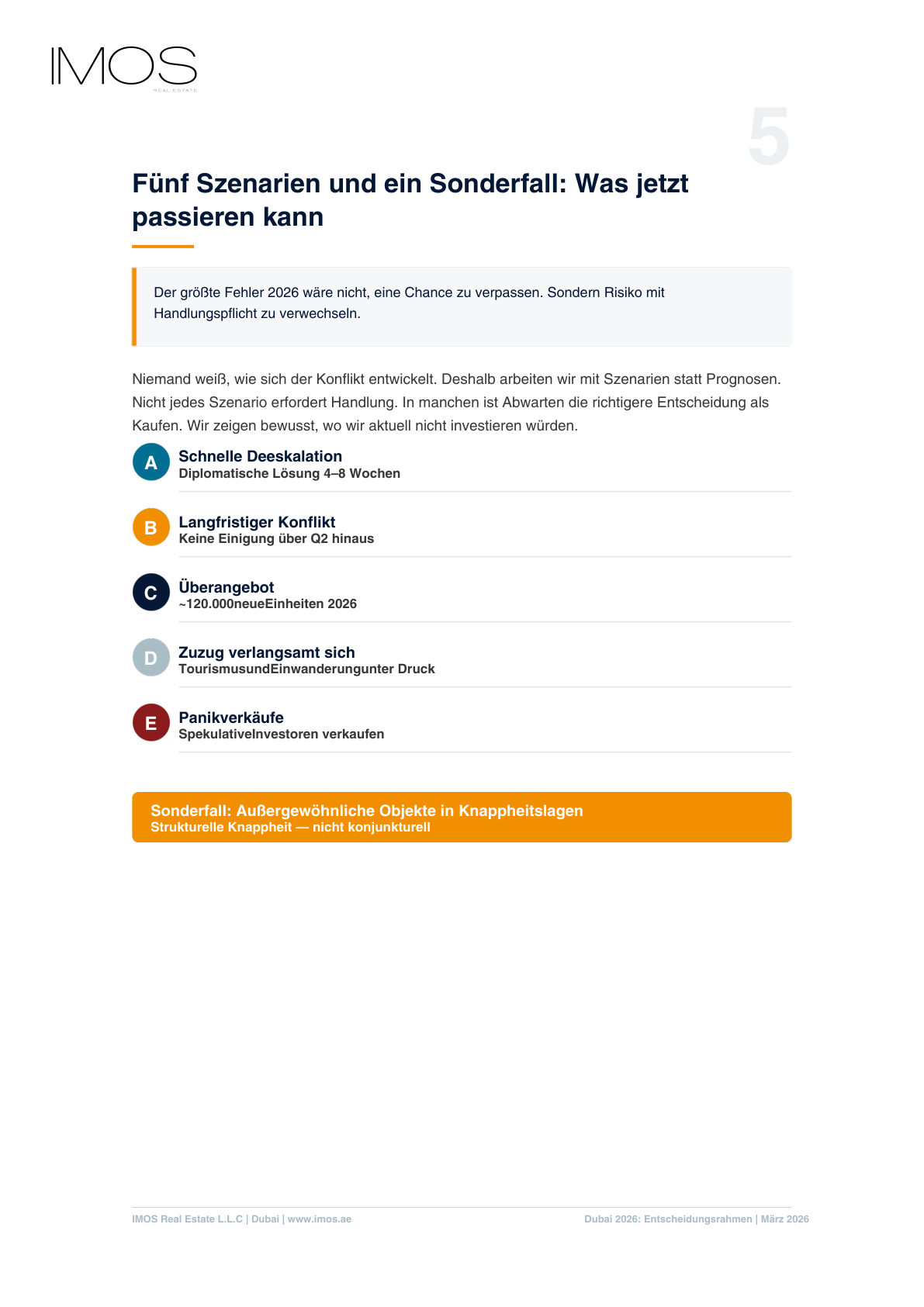 Fünf Szenarien, und der eine Sonderfall, der die Regel bricht. (Seite 5)